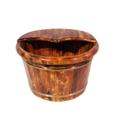 DRMEE Foot Soak Tub Wooden Barrel Foot Spa Relax Foot Spas Foot Bath Bucket Foot Basin for Soaking Feet Relaxation Soaking Foot,Toe Nails(with lid)
