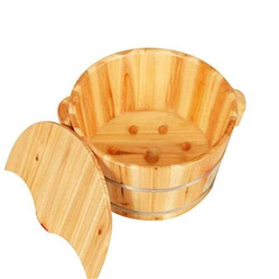 DRMEE Foot Soak Tub Wooden Pedicure Basin Natural Wooden Barrel Foot Bath Bucket Thickening Foot Tub Home Wash Basin Soaking Foot,Toe Nails