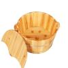 DRMEE Foot Soak Tub Wooden Pedicure Basin Natural Wooden Barrel Foot Bath Bucket Thickening Foot Tub Home Wash Basin Soaking Foot,Toe Nails view 1