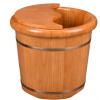 DRMEE Foot Soak Tub Wooden Foot Basin Solid Wood Foot Tub Pedicure Bowl Pedicure Barrels Household Foot Bath Barrel Soaking Foot,Toe Nails(with lid) view 1