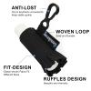 5 Pack Compact Clip-On Lip Balm Holder Keychain, Tight-Knit Elastic Lipstick Holder Sleeve, Minimalist Design Lip Gloss Lipstick Stretchable Key Chain Holder (Black, 5 Pack) view 3