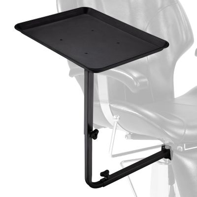 Akynjtbca Salon Tray Attached to Chair for Hair Stylist, 360 Degree Rotation Barber Chair Tray for Hairdressing Tools, Storage for Salon Barber Tattoo Tools Make-ups