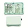 QUANYING New Light Green 7-35 Pieces/Set Manicure Set Multifunctional Professional Nail Trimming Tool Foot Care Tool(Light Green 10Pcs) view 1