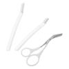 HAPINARY 1set Eyebrow Trimmer Scissors Comb Safety-focused Grooming Tools for Women and Men for Precise Eyebrow and Eyelash Care view 1