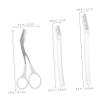 HAPINARY 1set Eyebrow Trimmer Scissors Comb Safety-focused Grooming Tools for Women and Men for Precise Eyebrow and Eyelash Care view 2