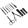 12Pcs Stainl Steel Nail Care Set with Case, Mani Pedi C Kit for Men Women, Professional Nail Ooming Tools for Home and Travel view 2