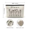 God Says You Are - Cosmetic Bag, Christian Makeup Bag, Birthday Gifts for Women, Bible Verse Flower Wash Bag for Her, Inspirational Bible Verse Bag, Sister Gifts, Christian Christmas Gifts view 4