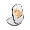 SpreadPassion Orange Tabby Cat Compact Mirror, Cat Photo Mirror, Travel Makeup Mirror Handheld Small Mirror, Portable Pocket Mirror, Birthday Idea (1, Square) view 1