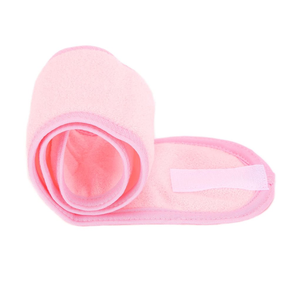 VINGVO Skincare Headband, Spa Headband Soft Cloth Head Wrap Skin Care Headband Head Bands Towel Headband for Beauty Salon, Sauna, Gym (Ant cloth hairband pink)