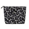 AOLXDE Dog Puppy Footprint Print Cosmetic Bag Large Capacity Travel Makeup Bag For Women Toiletry Bag For Daily Use Travel view 1