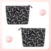 AOLXDE Dog Puppy Footprint Print Cosmetic Bag Large Capacity Travel Makeup Bag For Women Toiletry Bag For Daily Use Travel view 2