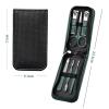 CFGH6FDF Nail Clippers Set 6 Pcs Portable Luxury Manicure Sets Pedicure Tools Bright Black Nail Clipper Set Personal Care Tools Eyebrow Scissors Nail Trimming Kit(Green) view 4