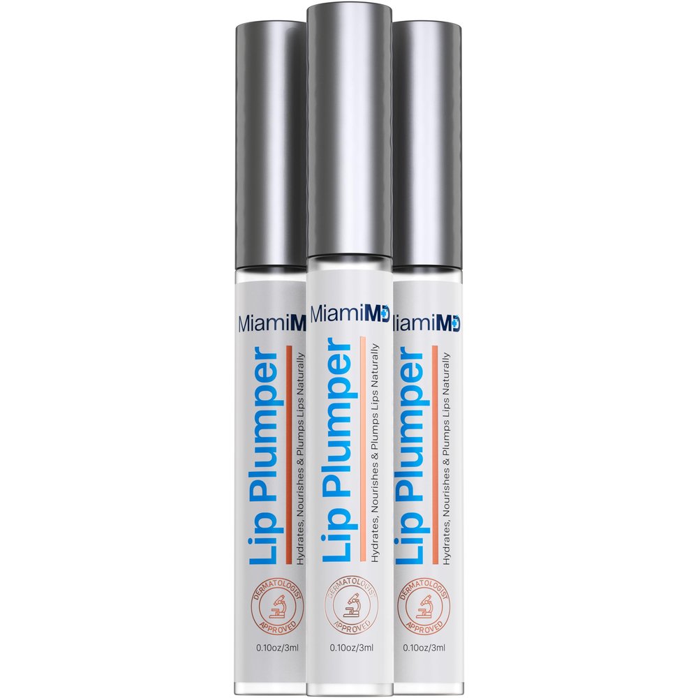 Lip Plumper (3ml) Premium Lip Gloss for Women - Lipgloss for Hydrating and Nourishing Lips - Lip Gloss Plumper Gloss with Collagen and Vitamin E - Lip Plumper Gloss for Volume and Soften Lips - 3 Pack