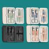 CFGH6FDF Nail Clippers Set Portable 7Pcs/Set Stainless Steel Nail Clippers Kit Travel Manicure Tools Ear Cleaning Tools Nail Care Pedicure Tool Nail Trimming Kit(Light Green) view 3