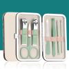 CFGH6FDF Nail Clippers Set Portable 7Pcs/Set Stainless Steel Nail Clippers Kit Travel Manicure Tools Ear Cleaning Tools Nail Care Pedicure Tool Nail Trimming Kit(Light Green) view 4