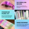 CHARMACY 2 in 1 Starlit Duochrome Liquid Eyeshadow, Glitter Sparkle Colorful Liquid Eyeliner, Quick Drying, High Pigmented, Long lasting Holographic Glitter Multichrome Eye Makeup #01 view 3