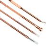 4Pcs/Set Rose Gold Stainless Steel Blackhead Remover Pimple Comedone Double For Head Extractor Cleansing Tools view 4