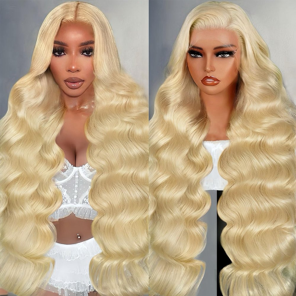 MIGURA 32 Inch 613 Lace Front Wig Human Hair 200 Density Blonde Wig Human Hair 613 HD Lace Frontal Wig 13x6 Body Wave Lace Front Wigs Human Hair Pre Plucked 613 Wig for Women