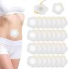Qianyu 30 Pcs Disposable Castor Oil Pack Wrap Belly Button Self-Adhesive Castor Belly Button Wrap Pads Highly Absorbent Spunlace Cloth Organic Cover Compress Patches Oil Not Included No Wash view 1
