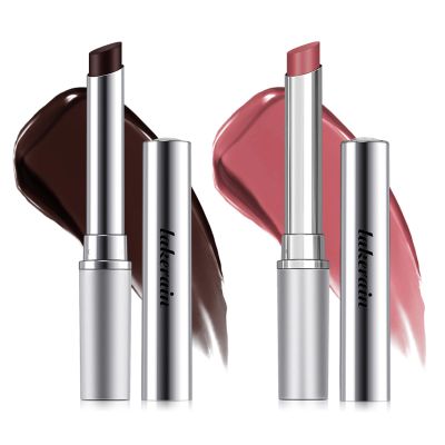 2PCS Honey Lipstick Tinted Lip Balm - Sheer Hydrating Lipstick for All Skin Tones - Moisturizing Lip Color, Nourishing Lip Balm with a Hint of Natural Black Cherry Tint (Black & Pink)