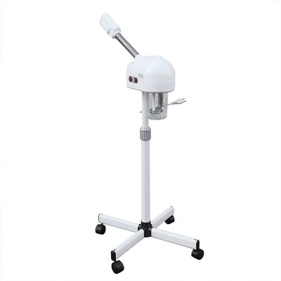 Facial Steamer Home Facial Spa Ozone Face Steamer for Facial Deep Cleaning with Hot Mist Function Stand Facial Steamer for Personal Care 360 Rotating Arm Adjustable Height (White)