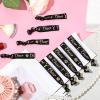 Hanaive 24 Pcs Cheerleader Gifts Cheer Bracelets Hair Ties Elastic Cheer Hair Accessories Cheerleader Ponytail Holder Wristbands for Girls Women Teams(Black) view 2