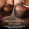Ontaki Beard Scissors & Mustache Scissors - 5-Inch, True Red - German High-Carbon Steel Bevel Edge - Grooming Kit with Beard Comb & Mustache Comb & PU Leather Pouch - Facial Hair Grooming for Men view 4