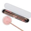 4Pcs/Set Rose Gold Stainless Steel Blackhead Remover Pimple Comedone Double For Head Extractor Tools K view 4