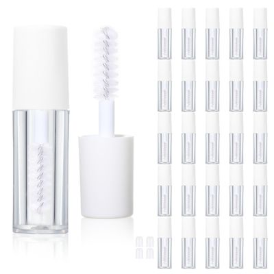 COSIDEA 26pcs 0.8ml White Empty mini mascara tubes with wand for castor oil 1ml eyelash growth tube packing sample size containers