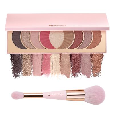 Color Nymph 9 Colors Eye Shadow Makeup PaletteBlush Highlighter Bronzer Eyeshadow Powder Pallet, Travel Size Make Up Sets with Brush & Mirror, Long-lasting and Highly Pigmented - Naked Eye Makeup