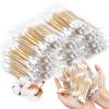 1000 PCS (100 Pack of 10) Travel Size Cotton Swabs for Ears,Individually Wrapped Cotton Swabs,Round Tipped Round Ear Swab,Ear Sticks,Travel Ear Cleaning Cotton Buds for Makeup,Hotel,Camping view 1