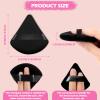 24 Pieces Powder Puff Face Triangle Powder Puff Soft Velour Makeup Puff Velour Puffs for Face Wet and Dry Cosmetic Foundation,Body Powder Blender Loose Mineral Powder Makeup Tool(Black,24 Pcs) view 2