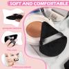 24 Pieces Powder Puff Face Triangle Powder Puff Soft Velour Makeup Puff Velour Puffs for Face Wet and Dry Cosmetic Foundation,Body Powder Blender Loose Mineral Powder Makeup Tool(Black,24 Pcs) view 4