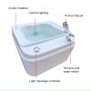 Acrylic Foot Bath, Foot Spa Bath Massager, Foot Bath Bowl with Bubbles, Automatically Drain and Adjust Hot and Cold Water Foot Bath, Colorful Lamp Footbath for Home Spa Treatment Relax Tired Feet view 3