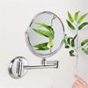 IJPDXOLBQ Wall-Mounted Cosmetic Mirror Hotel Bathroom Folding Telescopic Shaving Mirror 3 Times Magnification Double-Sided Mirror(8 inch Bright Silver) view 4