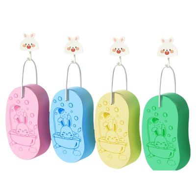 4 Gentle exfoliating Bath sponges, Soft Bath sponges, deep Cleanse and exfoliate The Body
