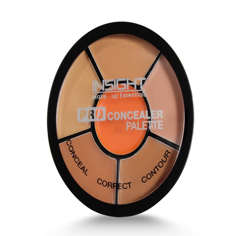 Insight Cosmetics Pro Concealer Palette Waterproof Concealer With Full Coverage |Easily Blendable Concealer| 3 in 1 Palette- Conceal Corect & Contour