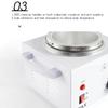 LIULIKJ Hair Removal Wax Heater, Home Waxing Warming Kit Wax Pot Warmer with Aluminum Inner Pot and Independent Dual Switches, Convenient Carry Handle for Professional and Home Hair Removal view 4
