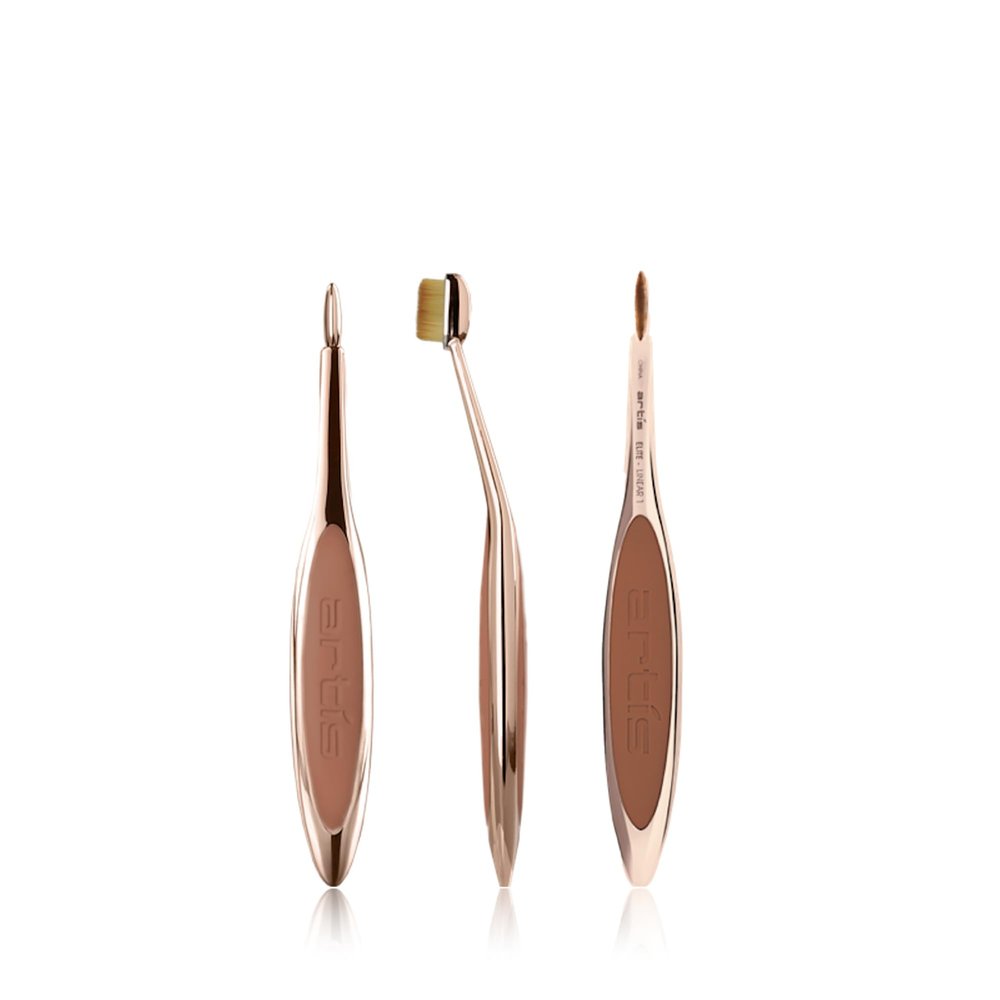 Artis Elite Linear Brush 1 - Makeup Brush with Solid Metal Handle - Soft Makeup Brushes - Makeup Tools for Liquid, Creams, Powders - Rose Gold - 1 pc