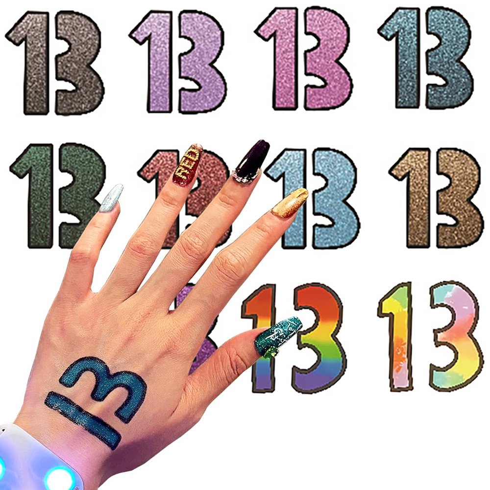 11 Pcs Concert Merch, Lucky Number taylor 13 Temporary Tattoos Stickers 13 Tattoo Hand tattoo Star Temporary Tattoos Concert Rave Accessories for Fan Gift