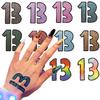 11 Pcs Concert Merch, Lucky Number taylor 13 Temporary Tattoos Stickers 13 Tattoo Hand tattoo Star Temporary Tattoos Concert Rave Accessories for Fan Gift view 1