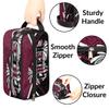 Opalaughs Custom Cheer Makeup Bag Personalized Glitter Black Maroon Cheerleader Cosmetic Toiletry Bag Cheerleader Gifts for Cheer Team Women view 2