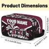 Opalaughs Custom Cheer Makeup Bag Personalized Glitter Black Maroon Cheerleader Cosmetic Toiletry Bag Cheerleader Gifts for Cheer Team Women view 3