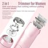 WBRSybUS Dual Head Shaver Women, 2-in-1 Electric Shaver & Trimmer, Waterproof, Rechargeable, Suitable for Women's Body Hair Grooming, Bikini Line, Underarms, Legs view 4