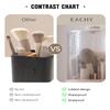 EACHY Makeup Brush Holder 360 Rotating with Dustproof Lid, Waterproof Material, 7 Compartments for Organized Storage, Stylish and Durable Design for Vanity (White) view 2