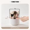 EACHY Makeup Brush Holder 360 Rotating with Dustproof Lid, Waterproof Material, 7 Compartments for Organized Storage, Stylish and Durable Design for Vanity (White) view 4