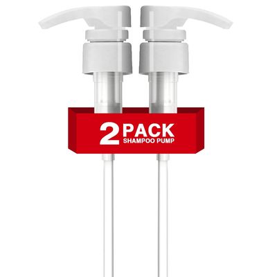 2-Pack Shampoo Pump for Liter 33.8 oz Shampoo and Conditioner, Pump Dispenser Fits Most Salon Brand Bottles with 1.1 inch Wide Opening, White Replacement Pump for Hair Products, Body Wash, Lotion, Gel