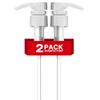 2-Pack Shampoo Pump for Liter 33.8 oz Shampoo and Conditioner, Pump Dispenser Fits Most Salon Brand Bottles with 1.1 inch Wide Opening, White Replacement Pump for Hair Products, Body Wash, Lotion, Gel view 1