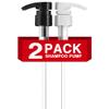 2-Pack Shampoo Pump for Liter 33.8 oz Shampoo and Conditioner, Pump Dispenser Fits Most Salon Bottles with 1.1" Wide Opening, Black & White Replacement Pump for Soft Hair Products, Body Wash, Lotion view 1