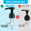 2-Pack Shampoo Pump for Liter 33.8 oz Shampoo and Conditioner, Pump Dispenser Fits Most Salon Bottles with 1.1" Wide Opening, Black & White Replacement Pump for Soft Hair Products, Body Wash, Lotion view 3